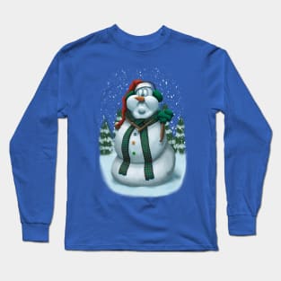 Super Happy Snowman Long Sleeve T-Shirt